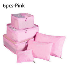 Load image into Gallery viewer, 6pcs/Set Suitcase Packing Cubes For Travel Organizer Transparent Mesh Pouch Clothes Cosmetics Storage Bag Portable Handbags
