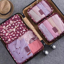 Lade das Bild in den Galerie-Viewer, 6pcs/set Travel Packing Cubes Fashion Waterproof Large Capacity Clothing Sorting Organize Bag Moving Luggage Packing Bags
