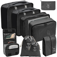 Lade das Bild in den Galerie-Viewer, 7/8/9/10pcs Set Travel Organizer Storage Bags Suitcase Packing Cubes Set Cases Portable Luggage Clothes Shoe Tidy Pouch Folding

