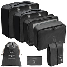 Lade das Bild in den Galerie-Viewer, 7/8/9/10pcs Set Travel Organizer Storage Bags Suitcase Packing Cubes Set Cases Portable Luggage Clothes Shoe Tidy Pouch Folding
