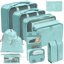 Lade das Bild in den Galerie-Viewer, 7/8/9/10pcs Set Travel Organizer Storage Bags Suitcase Packing Cubes Set Cases Portable Luggage Clothes Shoe Tidy Pouch Folding
