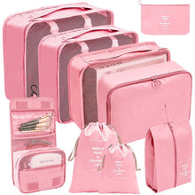Lade das Bild in den Galerie-Viewer, 7/8/9/10pcs Set Travel Organizer Storage Bags Suitcase Packing Cubes Set Cases Portable Luggage Clothes Shoe Tidy Pouch Folding
