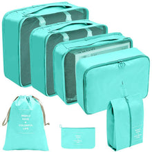 Lade das Bild in den Galerie-Viewer, 7/8/9/10pcs Set Travel Organizer Storage Bags Suitcase Packing Cubes Set Cases Portable Luggage Clothes Shoe Tidy Pouch Folding
