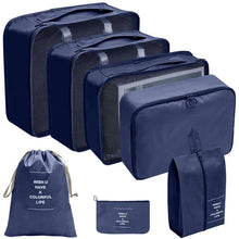 Lade das Bild in den Galerie-Viewer, 7/8/9/10pcs Set Travel Organizer Storage Bags Suitcase Packing Cubes Set Cases Portable Luggage Clothes Shoe Tidy Pouch Folding
