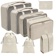 Lade das Bild in den Galerie-Viewer, 7/8/9/10pcs Set Travel Organizer Storage Bags Suitcase Packing Cubes Set Cases Portable Luggage Clothes Shoe Tidy Pouch Folding
