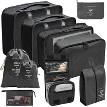 Lade das Bild in den Galerie-Viewer, 7/8/9/10pcs Set Travel Organizer Storage Bags Suitcase Packing Cubes Set Cases Portable Luggage Clothes Shoe Tidy Pouch Folding
