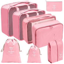 Lade das Bild in den Galerie-Viewer, 7/8/9/10pcs Set Travel Organizer Storage Bags Suitcase Packing Cubes Set Cases Portable Luggage Clothes Shoe Tidy Pouch Folding
