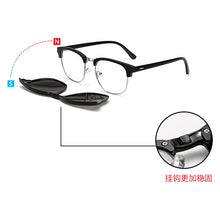 Lade das Bild in den Galerie-Viewer, Sunglasses sun Shades Semi Metallic Retro Polarized Six in One Fashion Set of Myopia Frame unisex
