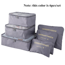 Load image into Gallery viewer, 8Pcs/set Large Capacity Travel Storage Bag for Packing Cube Clothes Underwear Cosmetic Travel Organizer Bag Toiletries Pouch
