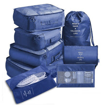 Load image into Gallery viewer, 8Pcs/set Large Capacity Travel Storage Bag for Packing Cube Clothes Underwear Cosmetic Travel Organizer Bag Toiletries Pouch

