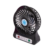 Lade das Bild in den Galerie-Viewer, Mini Portable Handheld Fan Rechargeable USB with LED Light Desktop Air Cooler Outdoor Office Small F
