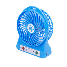 Lade das Bild in den Galerie-Viewer, Mini Portable Handheld Fan Rechargeable USB with LED Light Desktop Air Cooler Outdoor Office Small F
