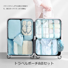 Lade das Bild in den Galerie-Viewer, 8pcs Travel Home Clothes Quilt Blanket Storage Bag Set Shoes Partition Tidy Organizer Wardrobe Suitcase Pouch Packing Cube Bags
