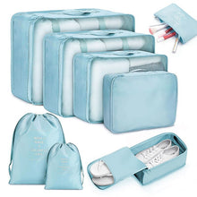 Lade das Bild in den Galerie-Viewer, 8pcs Travel Home Clothes Quilt Blanket Storage Bag Set Shoes Partition Organizer set Wardrobe Suitcase Pouch Packing Cube Bags
