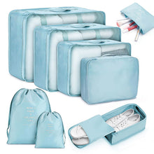 Lade das Bild in den Galerie-Viewer, 8pcs Travel Home Clothes Quilt Blanket Storage Bag Set Shoes Partition Tidy Organizer Wardrobe Suitcase Pouch Packing Cube Bags
