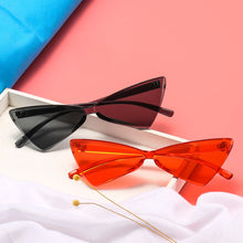 Load image into Gallery viewer, Sunglasses sun Shades Triangle Cat Eye One Bow Shaped Candy Color Ball Retro Women's unisex
