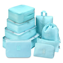 Load image into Gallery viewer, 9PCS/Set Travel Bags Multi-function Clothing Underwear Cosmetic Data Shoes Finishing Storage Bag Luggage Organizer Packing Cube
