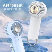 Lade das Bild in den Galerie-Viewer, ️Cartoon Astronaut Light Electric Handheld Fan USB Rechargeable Portable Fan Peltier Semiconductor C
