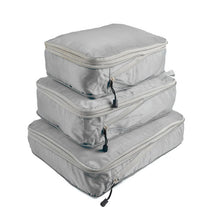 Lade das Bild in den Galerie-Viewer, Compressible 3 pieces Set Travel Bag Organizer Folding Waterproof Nylon ClothesTidy Pouch Luggage Suitcase Storage Packing Cubes
