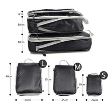 Lade das Bild in den Galerie-Viewer, Compressible 3 pieces Set Travel Bag Organizer Folding Waterproof Nylon ClothesTidy Pouch Luggage Suitcase Storage Packing Cubes
