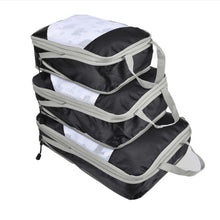 Lade das Bild in den Galerie-Viewer, Compressible 3 pieces Set Travel Bag Organizer Folding Waterproof Nylon ClothesTidy Pouch Luggage Suitcase Storage Packing Cubes

