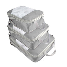 Lade das Bild in den Galerie-Viewer, Compressible 3 pieces Set Travel Bag Organizer Folding Waterproof Nylon ClothesTidy Pouch Luggage Suitcase Storage Packing Cubes
