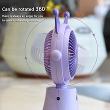 Lade das Bild in den Galerie-Viewer, Cute Cartoon Anime Mini Handheld Desktop Wireless Electric Fan USB Rechargeable Portable Fan Home St
