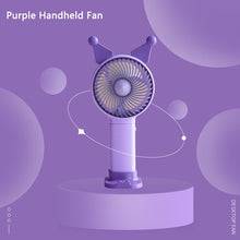 Lade das Bild in den Galerie-Viewer, Cute Cartoon Anime Mini Handheld Desktop Wireless Electric Fan USB Rechargeable Portable Fan Home St
