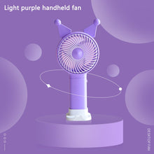 Lade das Bild in den Galerie-Viewer, Cute Cartoon Anime Mini Handheld Desktop Wireless Electric Fan USB Rechargeable Portable Fan Home St
