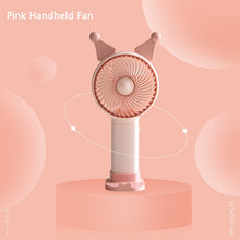 Lade das Bild in den Galerie-Viewer, Cute Cartoon Anime Mini Handheld Desktop Wireless Electric Fan USB Rechargeable Portable Fan Home St
