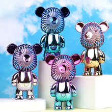 Lade das Bild in den Galerie-Viewer, Cute Cartoon Bear Fan USB Third Gear Rechargeable Quiet Pocket Fan Cooling Hand Portable Fan Home Of
