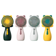 Load image into Gallery viewer, Cute Handheld Fan Small Cooling Fan Portable USB Eyelash Fan 3 Gear Speed Adjustable Mini Ventilatio
