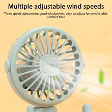 Lade das Bild in den Galerie-Viewer, Fan for Cart Stroller Portable Outdoor Camping Fans Clip On Handheld Baby Stroller Electric Fan USB
