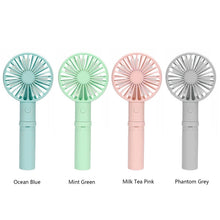 Lade das Bild in den Galerie-Viewer, Foldable Triangle Bracket Fan USB Rechargeable Handheld Refrigeration Fan 3-gear Adjustment Silent 7
