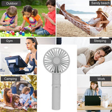 Lade das Bild in den Galerie-Viewer, Foldable Triangle Bracket Fan USB Rechargeable Handheld Refrigeration Fan 3-gear Adjustment Silent 7
