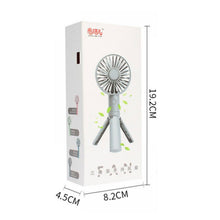 Lade das Bild in den Galerie-Viewer, Foldable Triangle Bracket Fan USB Rechargeable Handheld Refrigeration Fan 3-gear Adjustment Silent 7
