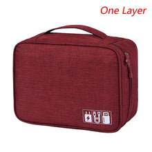 Load image into Gallery viewer, Free Shipping Storage Bag Waterproof Packing Cubes 1/2 Layers Electronic Accessories Organizer Bag Gadget Carry Digital #9167
