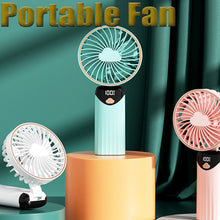 Lade das Bild in den Galerie-Viewer, Handheld Fan,Electric Portable Handheld Rechargeable,5 Speeds Setting Wind Air Cooler,180° Folded Fa
