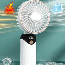 Lade das Bild in den Galerie-Viewer, Handheld Fan,Electric Portable Handheld Rechargeable,5 Speeds Setting Wind Air Cooler,180° Folded Fa
