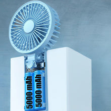 Lade das Bild in den Galerie-Viewer, Handheld Fan,Electric Portable Handheld Rechargeable,5 Speeds Setting Wind Air Cooler,180° Folded Fa
