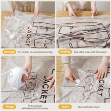 Load image into Gallery viewer, Hanging Vacuum Storage Bags for Clothes,Space Saver Bags Seal Storage Bag Clothing Bags for Closet Organizer Compressed Bag
