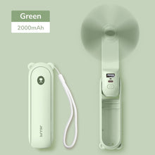 Lade das Bild in den Galerie-Viewer, JISULIFE Portable Fan Mini Handheld Fan USB 4800mAh Recharge Hand Held Small Pocket Fan with Power B
