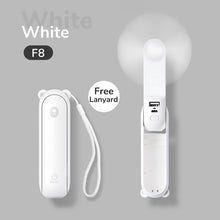 Lade das Bild in den Galerie-Viewer, JISULIFE Portable Fan Mini Handheld Fan USB 4800mAh Recharge Hand Held Small Pocket Fan with Power B
