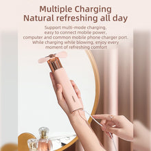 Load image into Gallery viewer, Handheld Mini Fan 2 in 1 Portable USB Recharge Silent Fan 2000mAH Powerbank Cooler Appliance D
