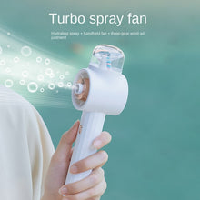 Load image into Gallery viewer, Mini Fan Portable Water Spray Mist Fan Humidifier Electric USB Rechargeable Air Cooling Fan Handheld
