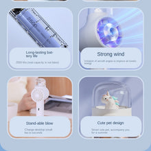 Load image into Gallery viewer, Mini Fan Portable Water Spray Mist Fan Humidifier Electric USB Rechargeable Air Cooling Fan Handheld
