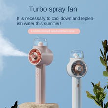 Load image into Gallery viewer, Mini Fan Portable Water Spray Mist Fan Humidifier Electric USB Rechargeable Air Cooling Fan Handheld
