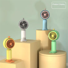 Lade das Bild in den Galerie-Viewer, Mini Fan Usb Charging Cartoon Cute Handheld Small Fan Mute Small Hand-held Fan Portable Usb Charging
