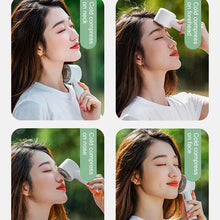Lade das Bild in den Galerie-Viewer, Mini Handheld Fan Portable USB Rechargeable Cooling Fan Semiconductor Refrigeration 2200mAh Battery
