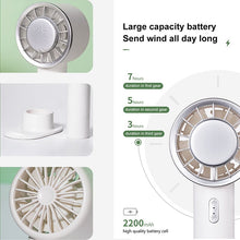 Lade das Bild in den Galerie-Viewer, Mini Handheld Fan Portable USB Rechargeable Cooling Fan Semiconductor Refrigeration 2200mAh Battery

